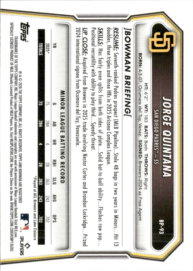 Jorge Quintana card back