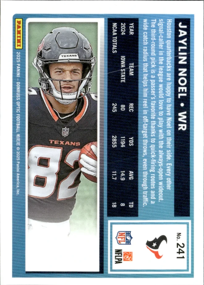 Jaylin Noel card back