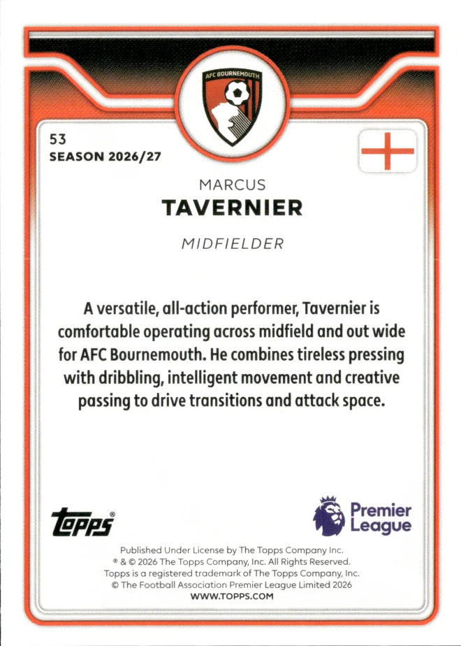 Marcus Tavernier card back