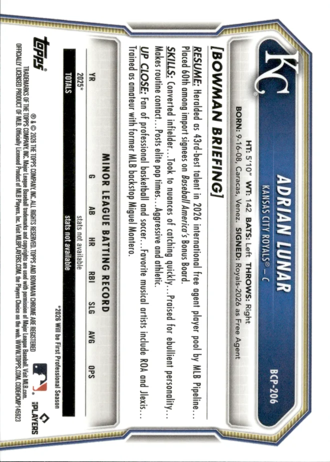Adrian Lunar card back