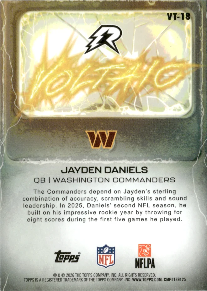 Jayden Daniels card back