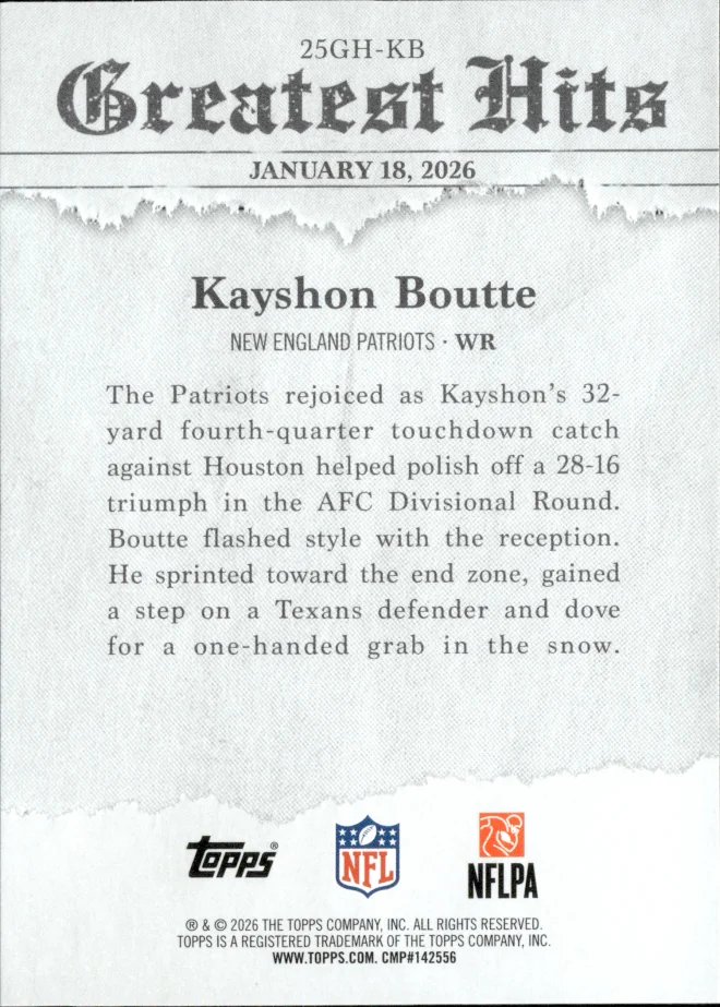 Kayshon Boutte card back