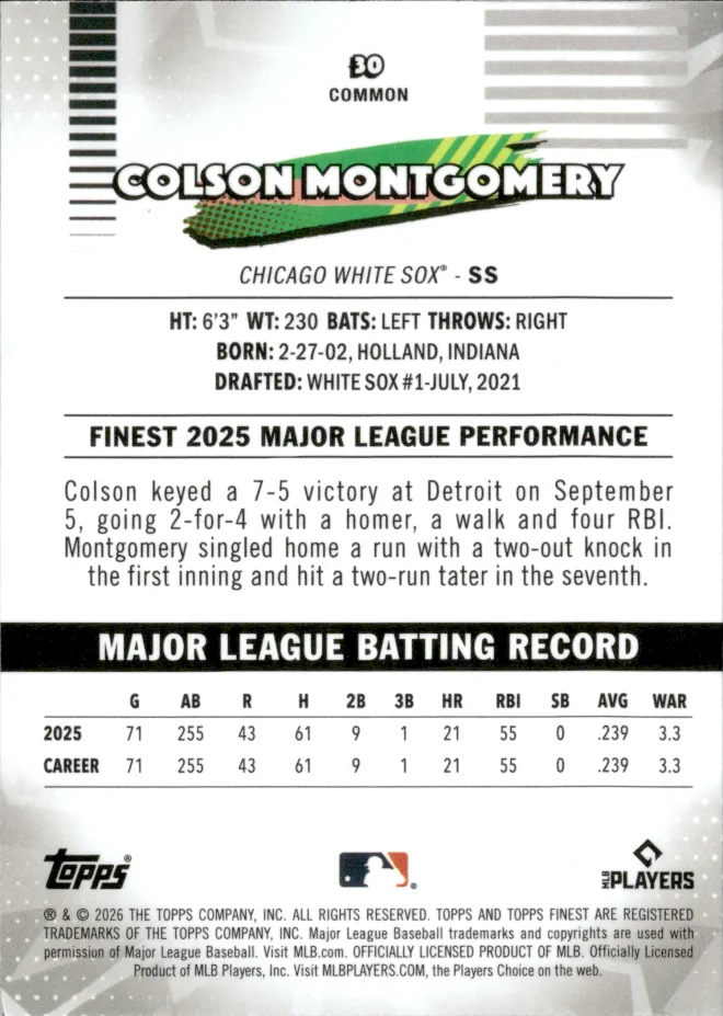 Colson Montgomery card back