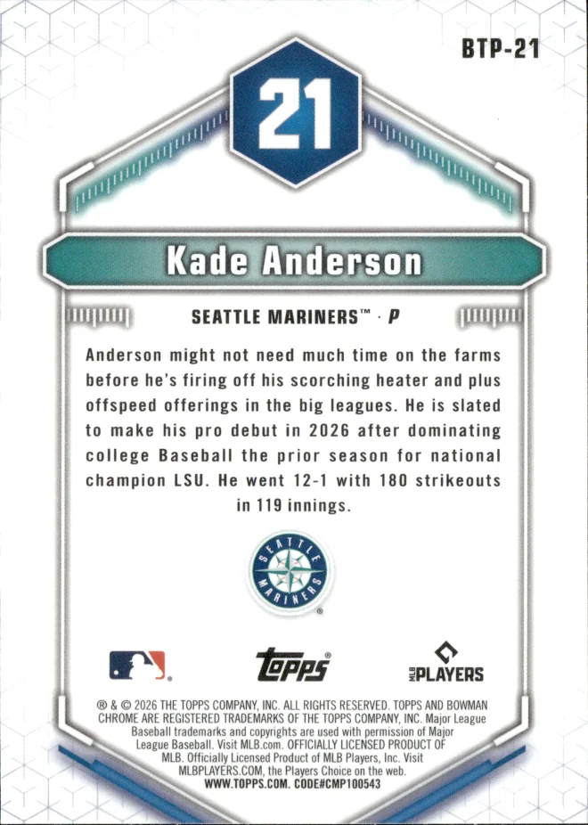 Kade Anderson card back