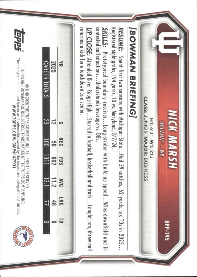 Nick Marsh card back