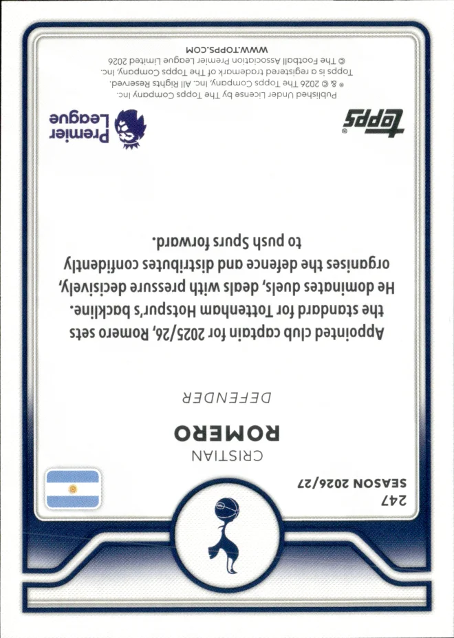 Cristian Romero card back