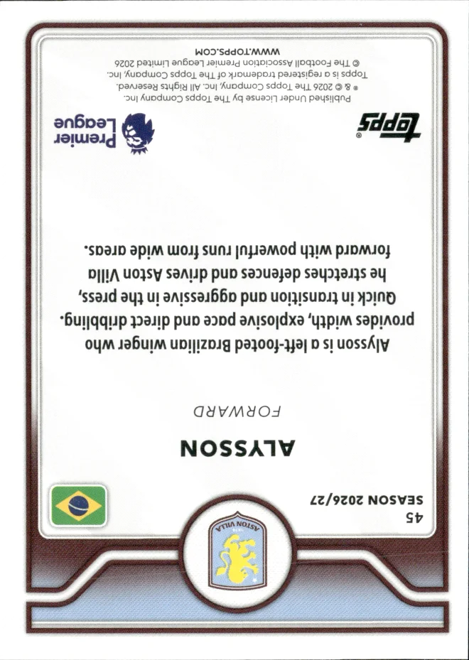 Alysson card back