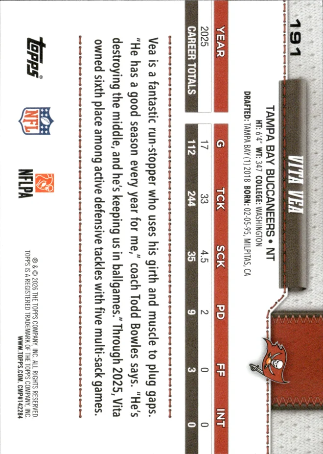 Vita Vea card back