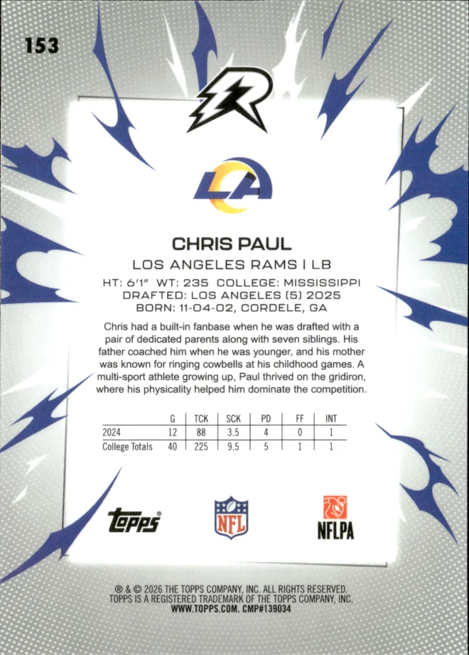 Chris Paul card back