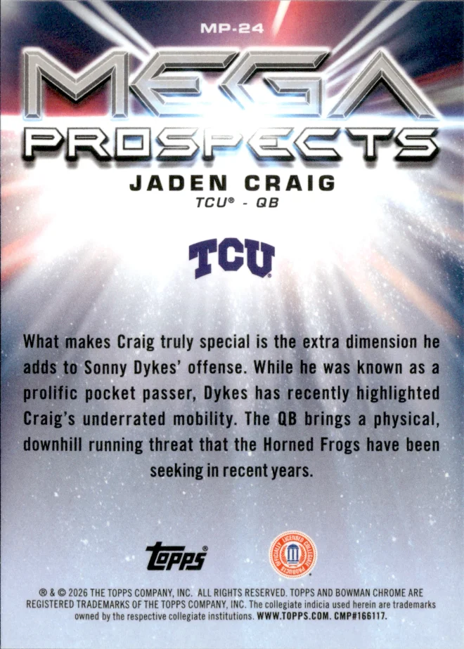 Jaden Craig card back