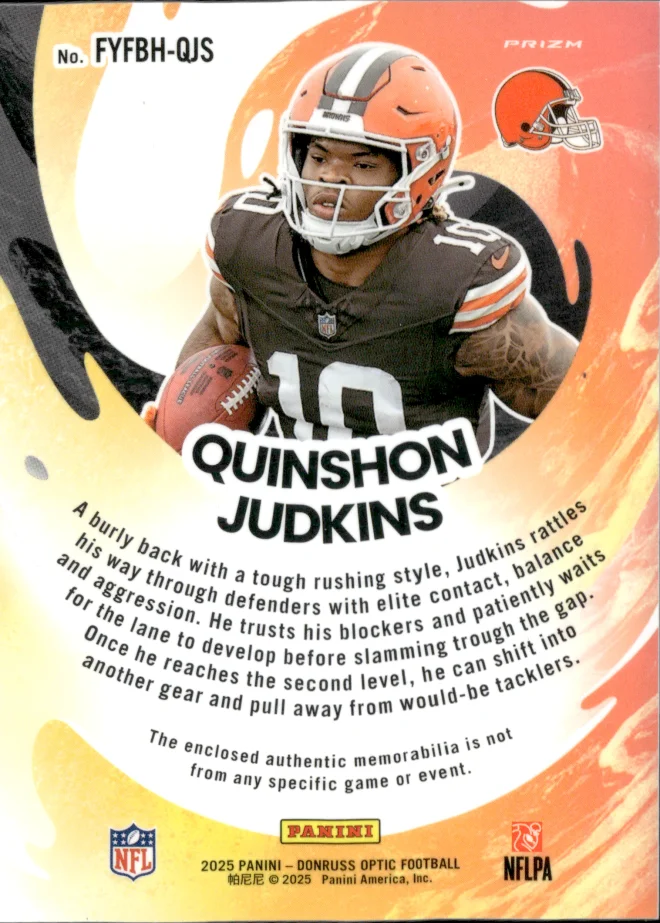 Quinshon Judkins card back