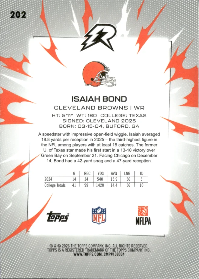 Isaiah Bond card back