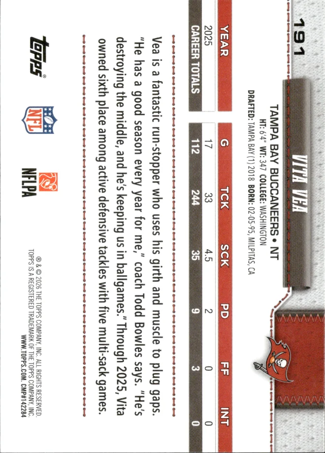 Vita Vea card back