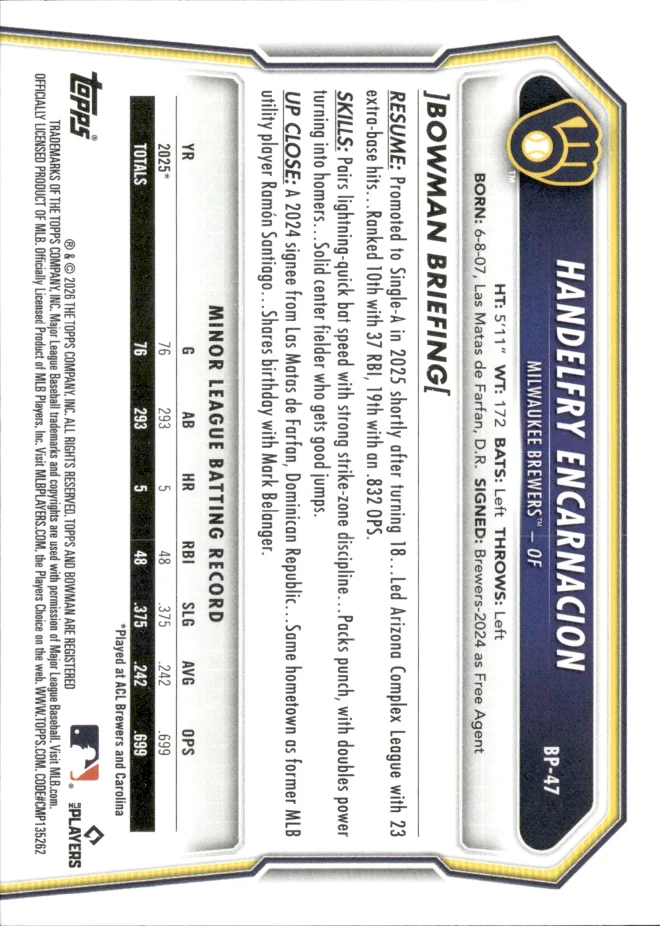 Handelfry Encarnacion card back