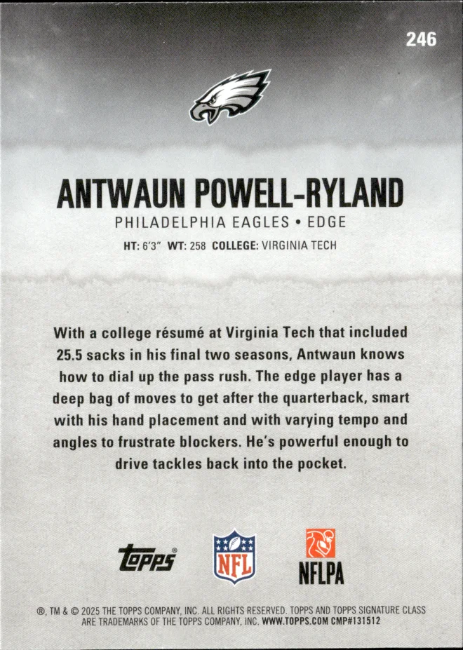 Antwaun Powell-Ryland card back