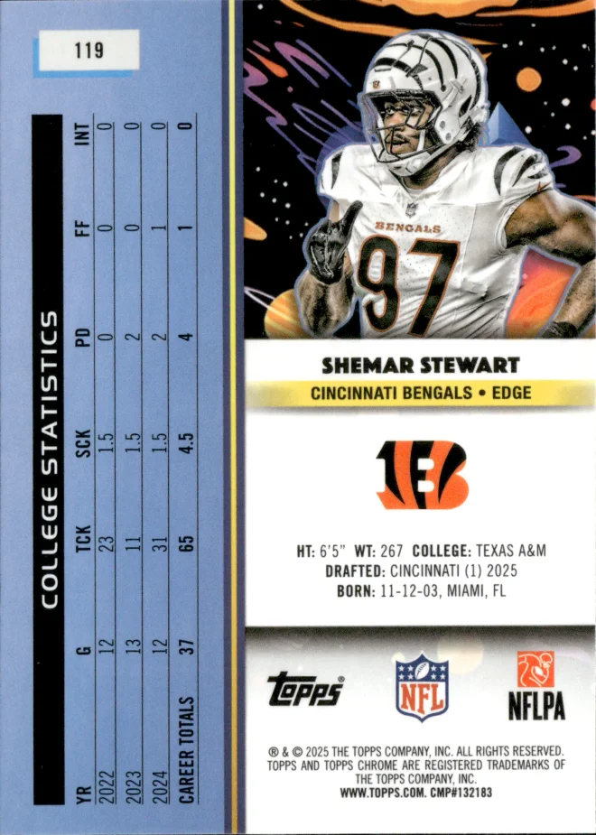 Shemar Stewart card back