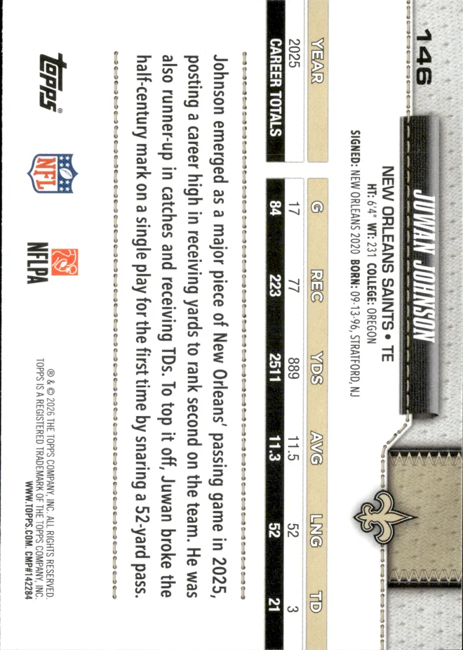 Juwan Johnson card back