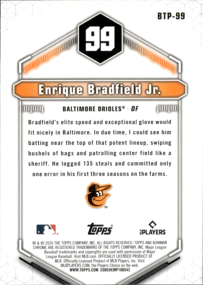 Enrique Bradfield Jr. card back