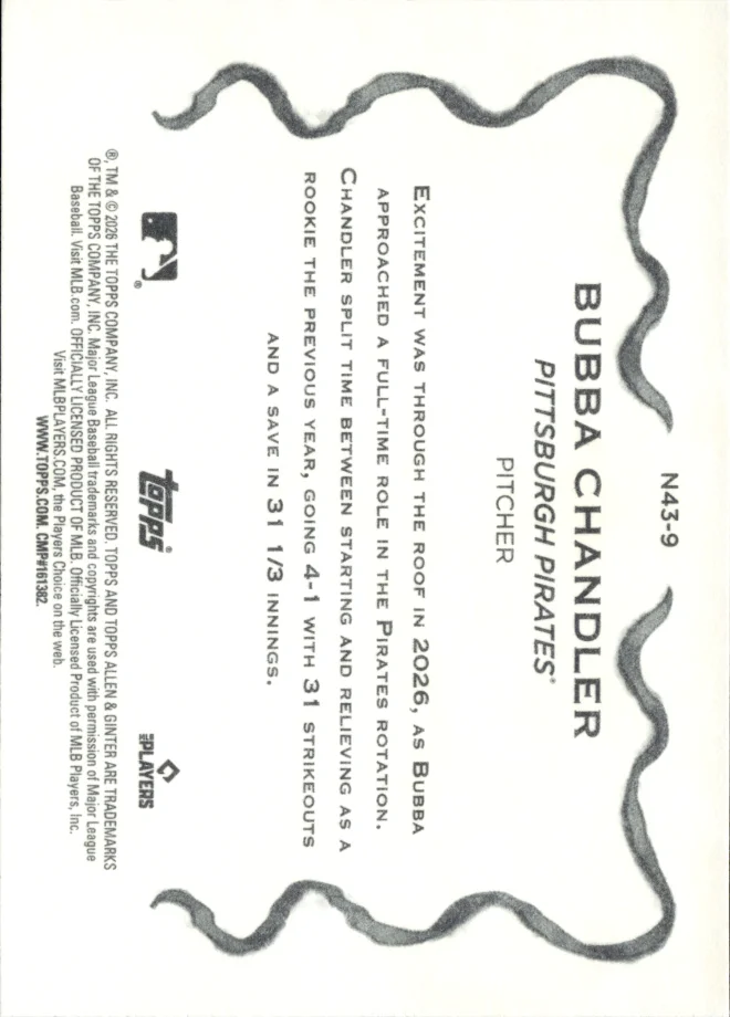 Bubba Chandler card back
