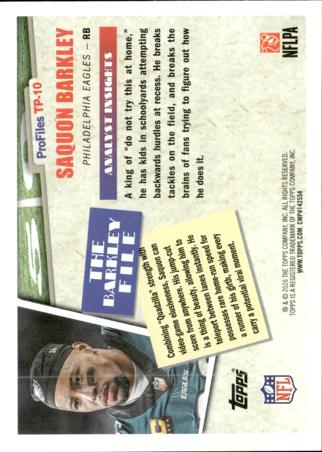 Saquon Barkley card back