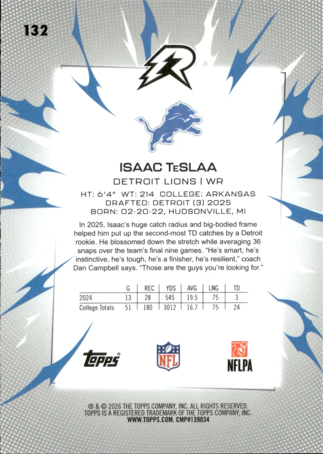 Isaac TeSlaa card back