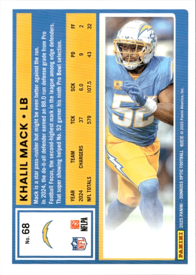 Khalil Mack card back