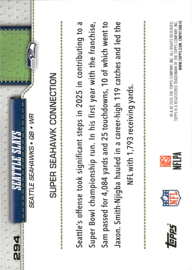 Seattle Slays card back
