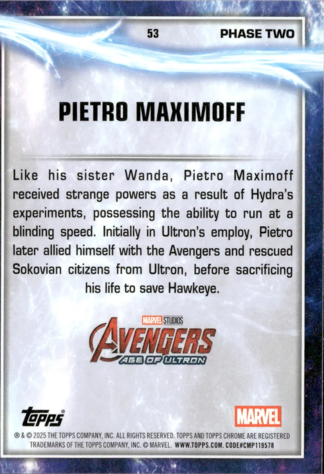 Pietro Maximoff card back