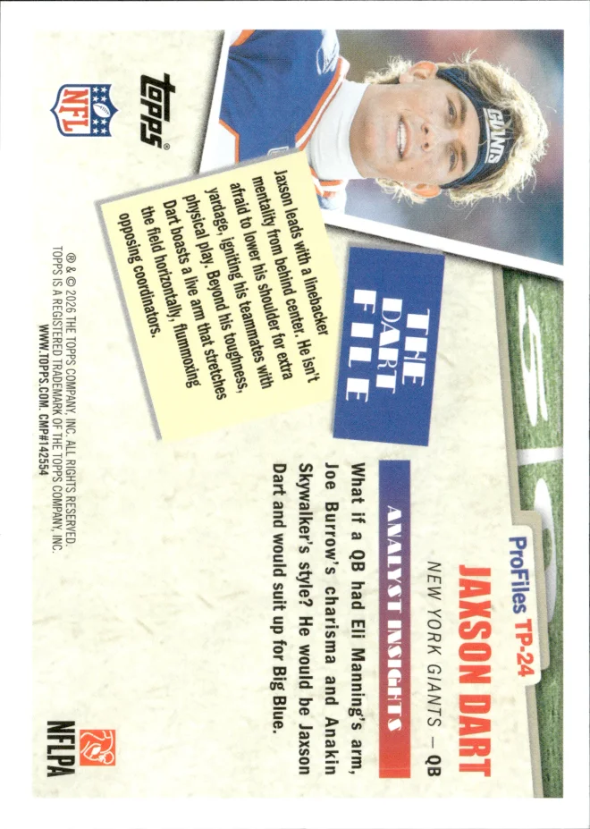 Jaxson Dart card back