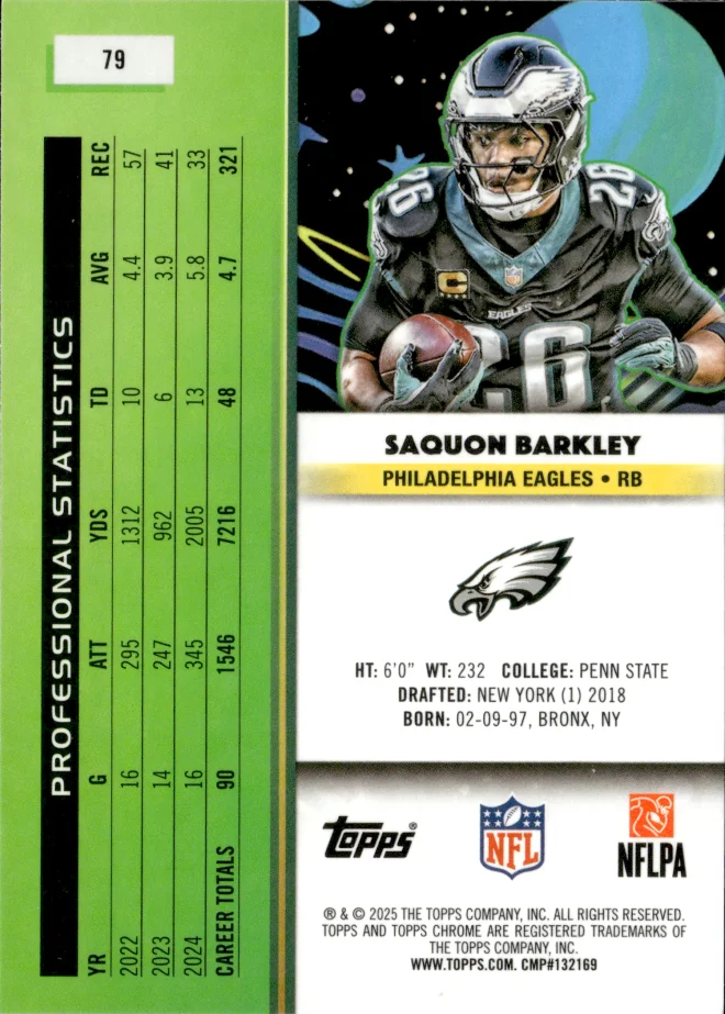 Saquon Barkley card back