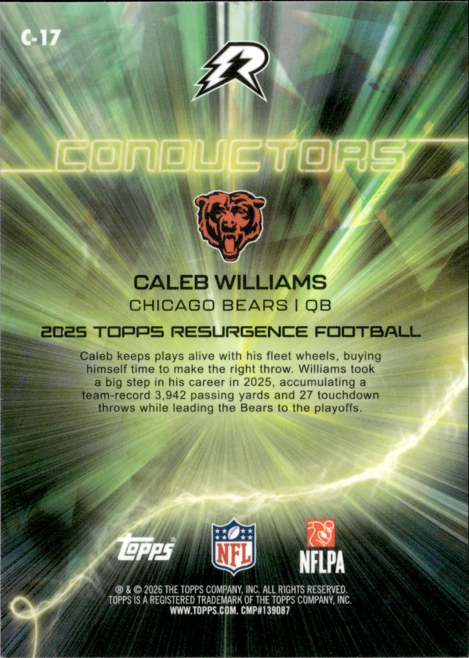 Caleb Williams card back