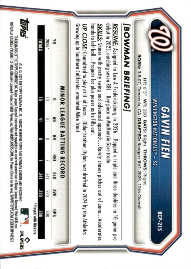 Gavin Fien card back