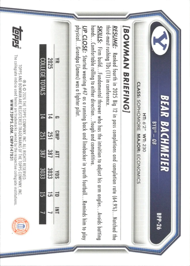 Bear Bachmeier card back