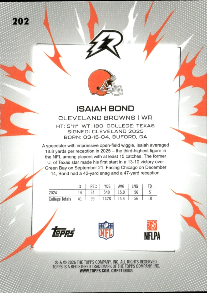 Isaiah Bond card back
