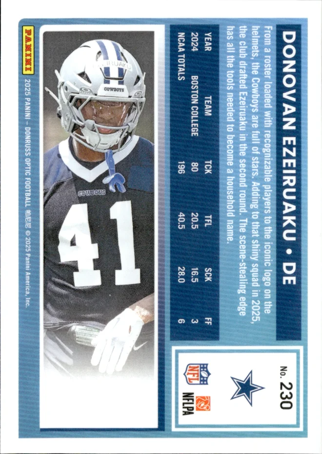 Donovan Ezeiruaku card back