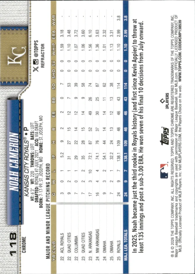 Noah Cameron card back