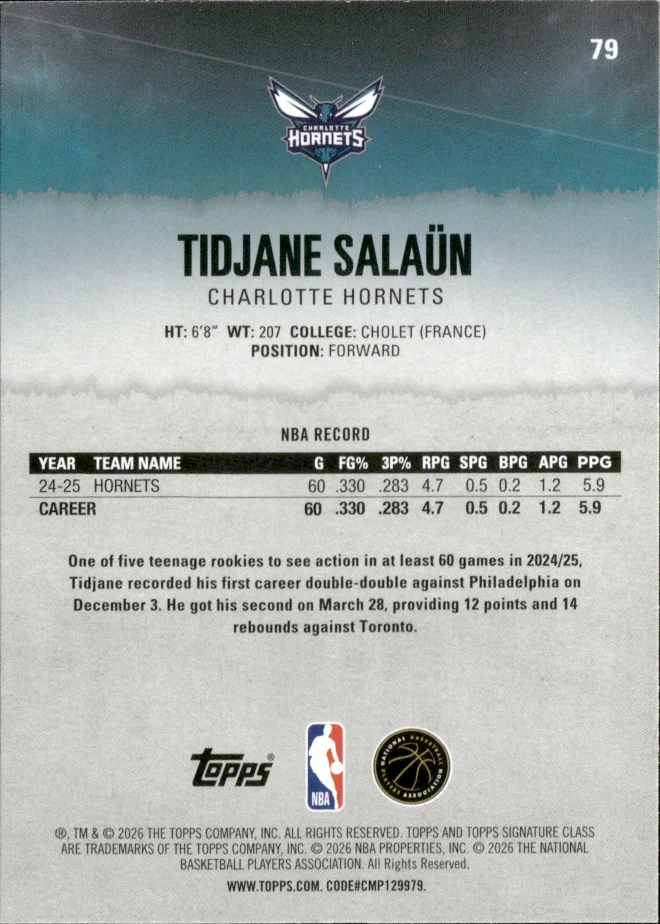 Tidjane Salaün card back