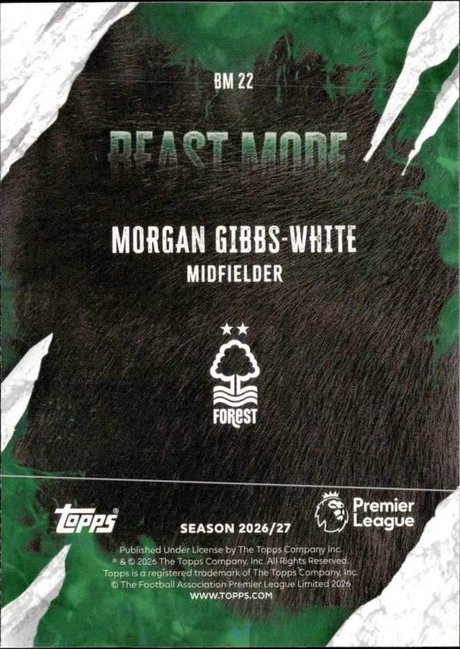 Morgan Gibbs-White card back