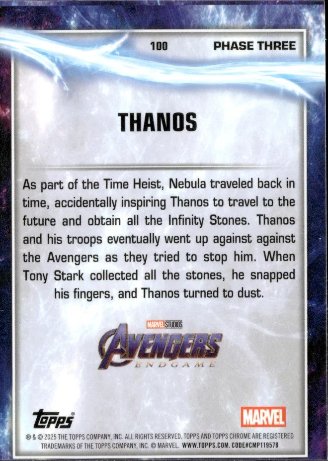 Thanos card back