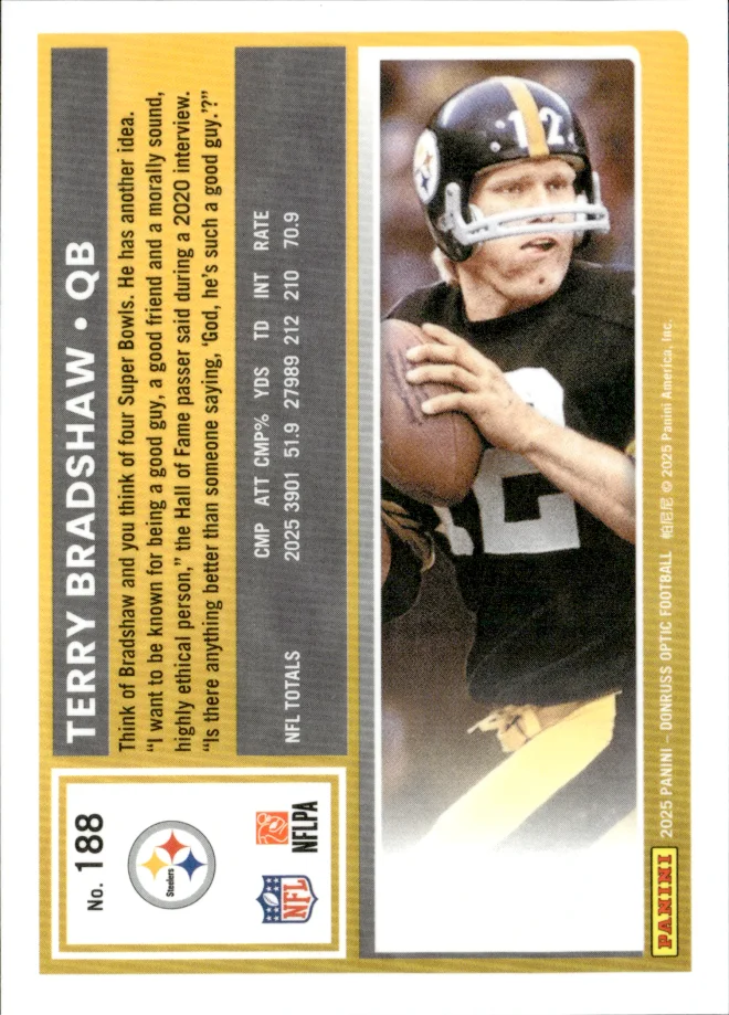 Terry Bradshaw card back