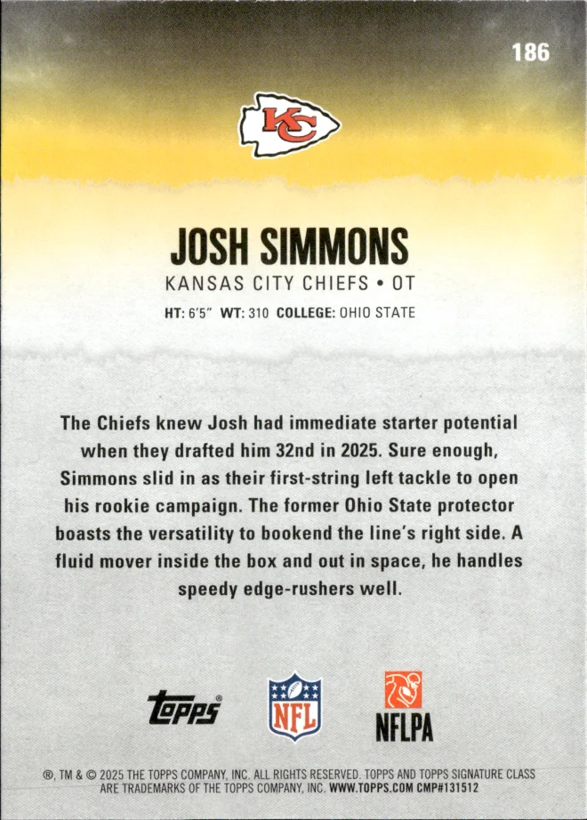 Josh Simmons card back