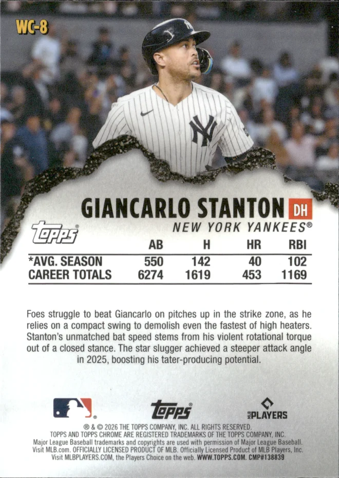 Giancarlo Stanton card back
