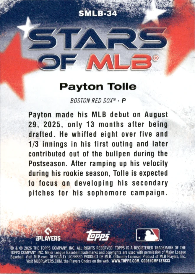 Payton Tolle card back