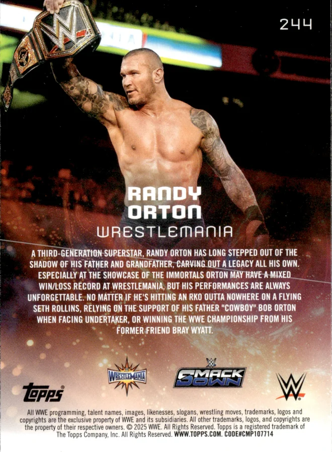 Randy Orton card back