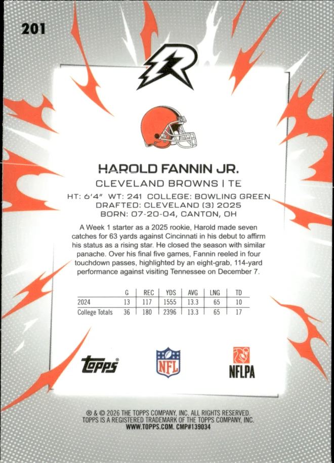 Harold Fannin Jr. card back