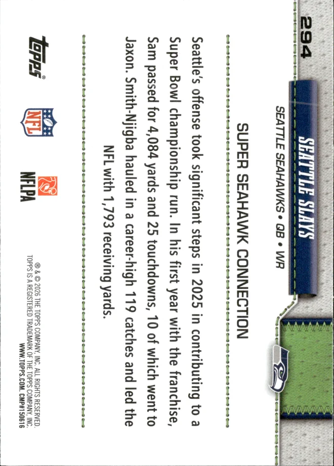 Seattle Slays card back