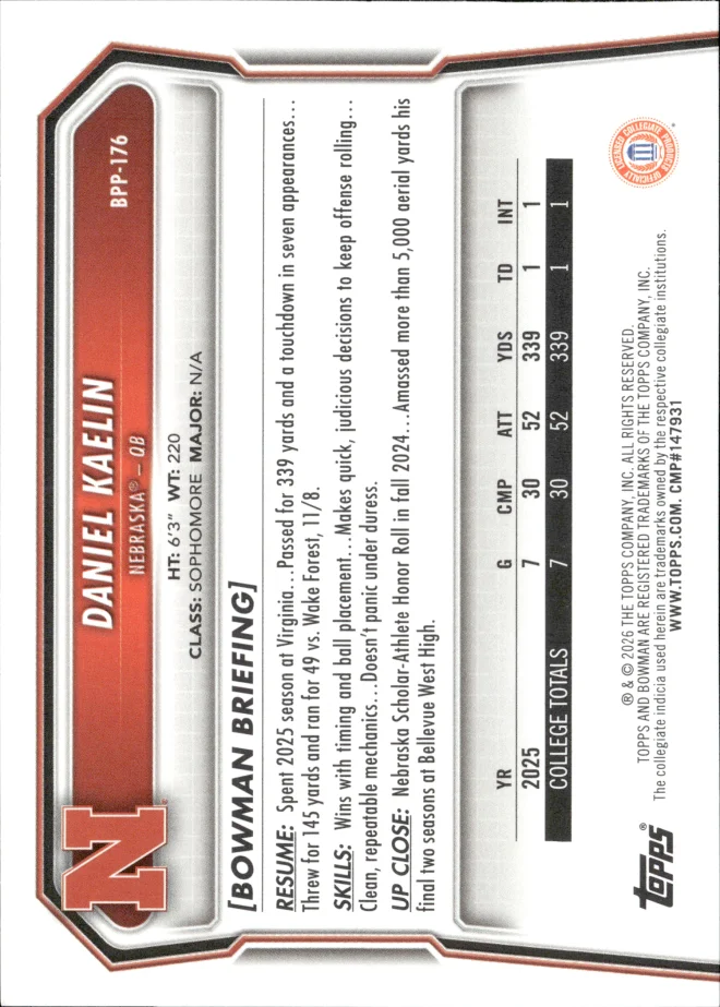 Daniel Kaelin card back