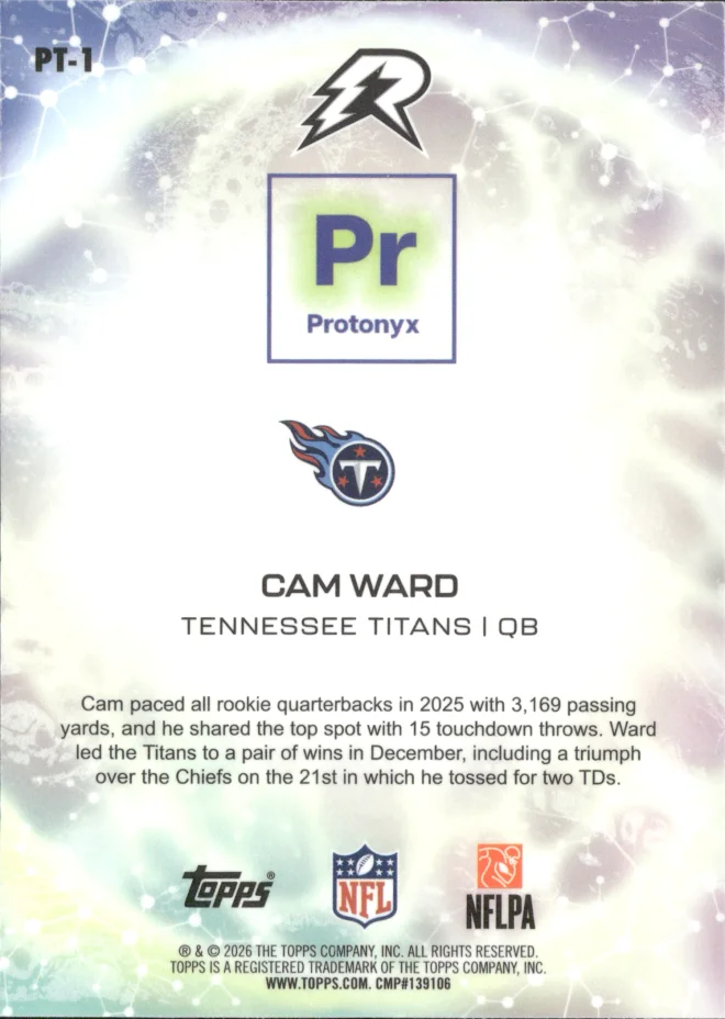 Cam Ward card back