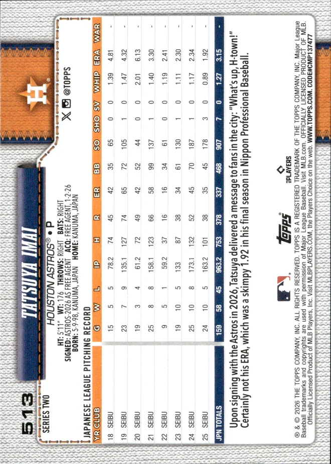 Tatsuya Imai card back