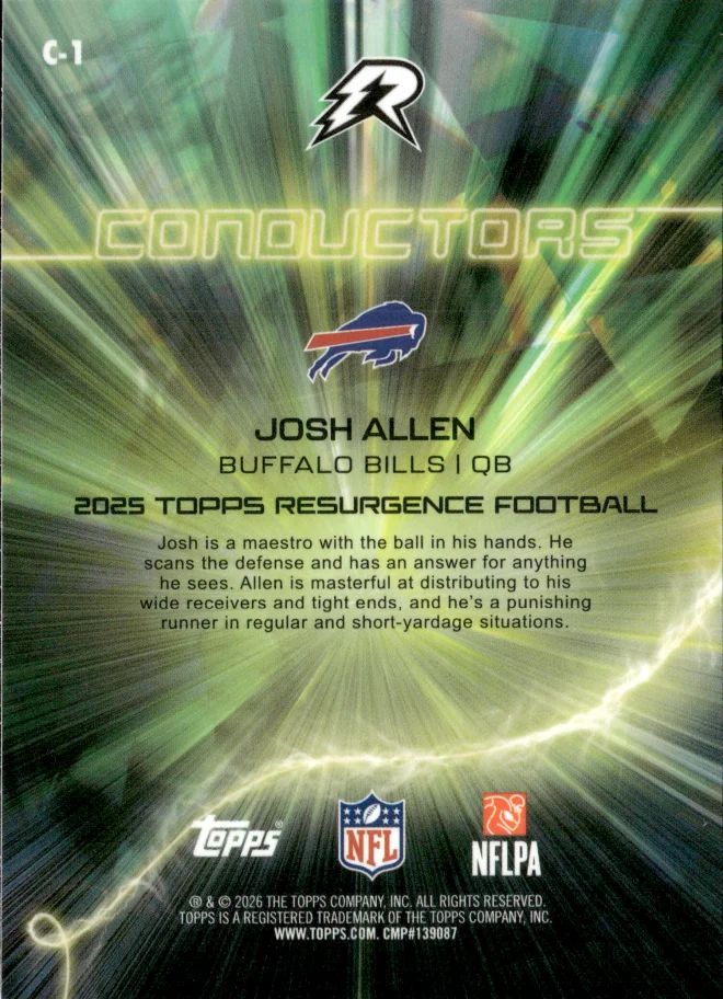 Josh Allen card back